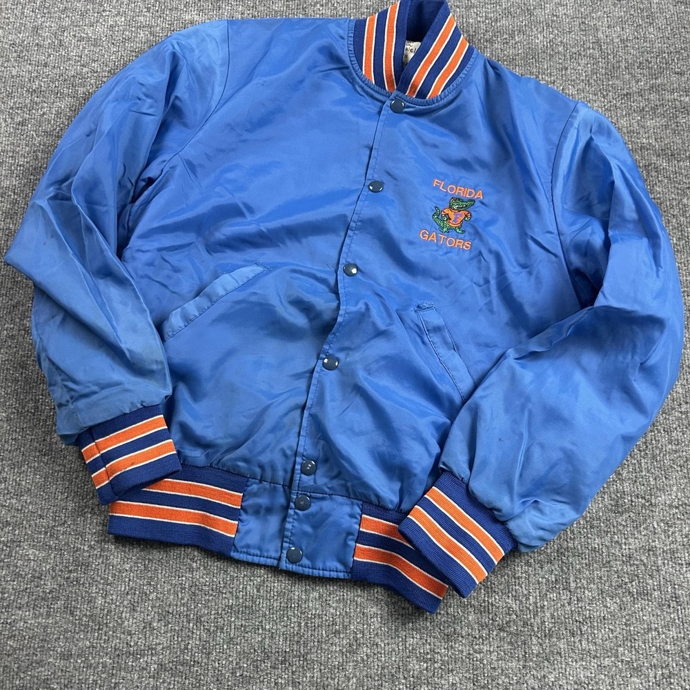 Vintage Florida Gators Jacket Mens Small Blue NCAA Football Holloway Bomber